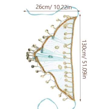 VILLCASE Women Tribal Face Veil with Coins Belly-dance Costume Costume Veil Masks Halloween Costume Accessory