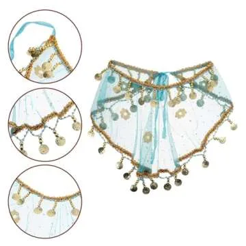 VILLCASE Women Tribal Face Veil with Coins Belly-dance Costume Costume Veil Masks Halloween Costume Accessory