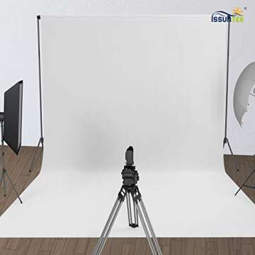 ISSUNTEX 10X20 ft Background Muslin Backdrop, Photo Studio, Collapsible High Density Screen for Vide...