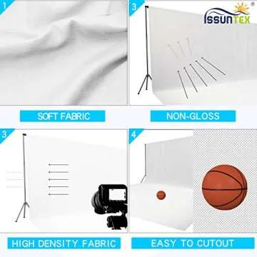 ISSUNTEX 10X20 ft Muslin Photography Backdrop - Versatile & Elegant