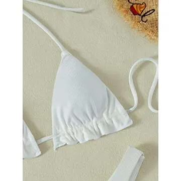 Floerns Floral Frill Trim Underwire High Cut Two Piece Bikini