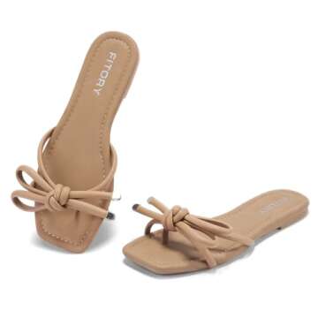 Stylish FITORY Women's Flat Sandals for Summer Fun