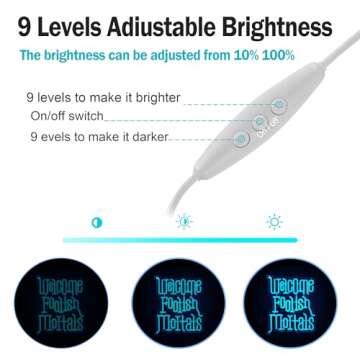 Welcome Foolish Mortals Neon Sign,Innovative Integral Forming Process,With Dimmable Switch For All Holiday Party and Home Decoration (Blue)