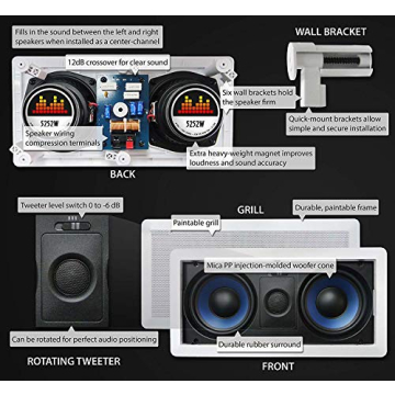 5252W Silver Ticket In-Wall Speaker with Tweeter