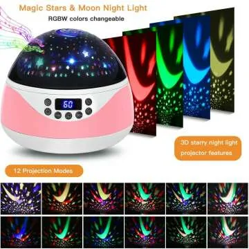 Kids Star Projector Night Light with Music & Remote