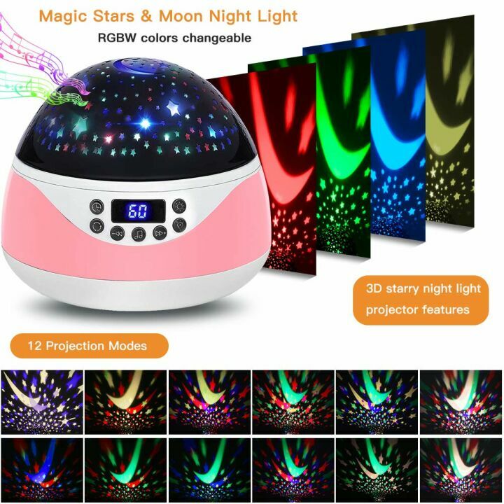 Kids Star Projector Night Light with Music & Remote