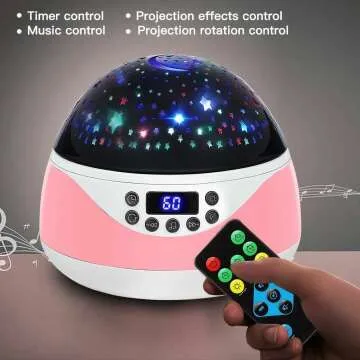 Kids Star Projector Night Light with Music & Remote