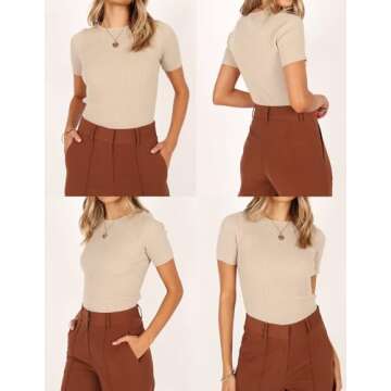 Zeagoo Women's Basic Short Sleeve T-Shirt for Everyday Style