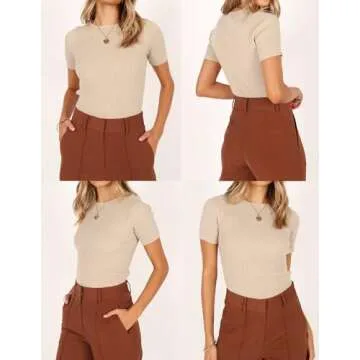 Zeagoo Women's Basic Short Sleeve T-Shirt for Everyday Style