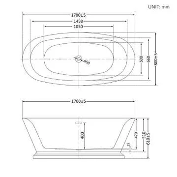 Luxury Acrylic Freestanding Bathtub for Deep Soaks