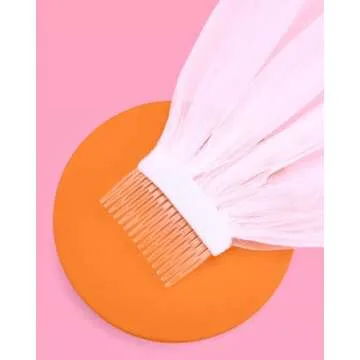 xo, Fetti Bachelorette Bride To Be Embroidered Veil | BachParty Accessory, Bride To Be Headband Decorations, White Headpiece Bridal Shower Gift, Engagement Supplies, Wedding, Bridesmaid Favors