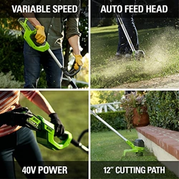 Greenworks 40V 12" Cordless String Trimmer for All Users