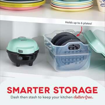 Multi-Plate Mini Maker with Removable Plates and Storage Case