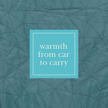 JJ Cole Car seat Cover, Teal Fractal