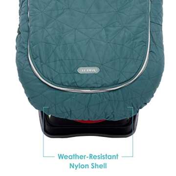 JJ Cole Car seat Cover, Teal Fractal