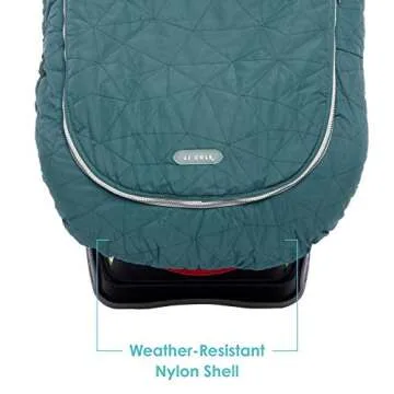 JJ Cole Car seat Cover, Teal Fractal