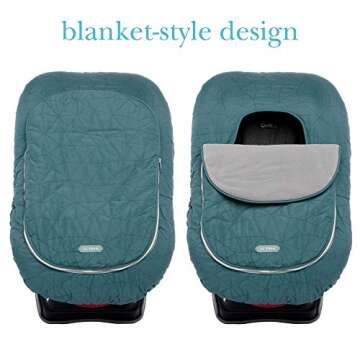 JJ Cole Car seat Cover, Teal Fractal
