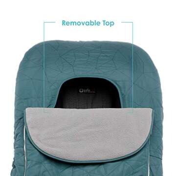 JJ Cole Car seat Cover, Teal Fractal