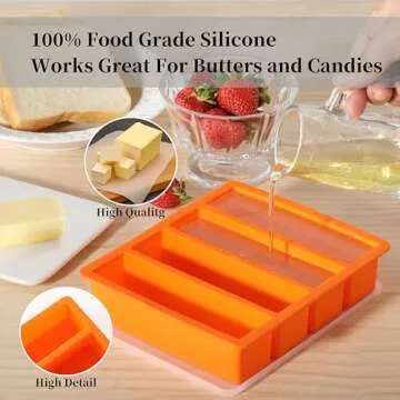 Versatile OHOLA Silicone Butter Mold Tray with Lid