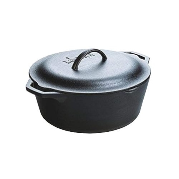 Lodge Pre-Seasoned 7-Quart Cast Iron Dutch Oven with Dual Handles