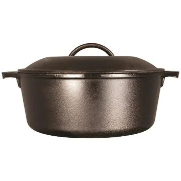 Lodge Pre-Seasoned 7-Quart Cast Iron Dutch Oven with Dual Handles