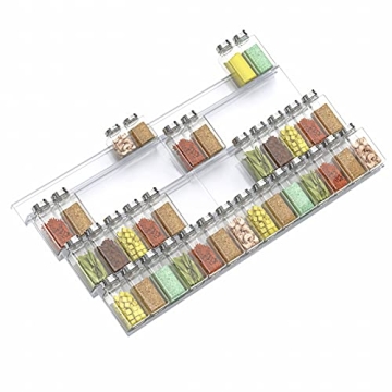 NIUBEE 4 Tier Adjustable Spice Rack for Organized Kitchens