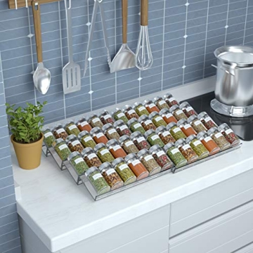 NIUBEE 4 Tier Adjustable Spice Rack for Organized Kitchens