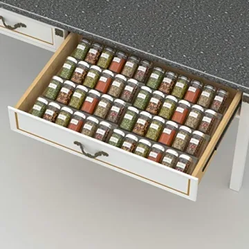 NIUBEE 4 Tier Adjustable Spice Rack for Organized Kitchens