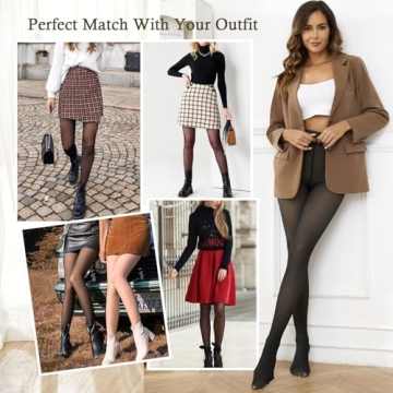 Apriddeo Fleece Lined Tights Women Winter Warm Thick Sheer