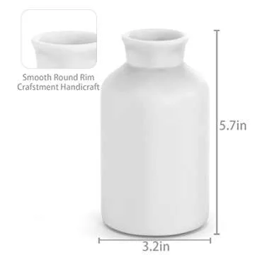 Elegant White Ceramic Vase for Home and Gifts