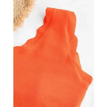 ZAFUL High Waisted One Shoulder Bikini for Women