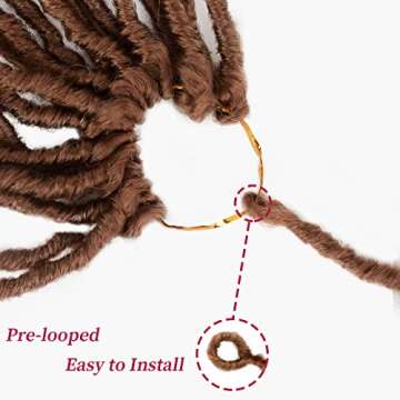 14 Inch Soft Locs Crochet Hair for Black Women - #27