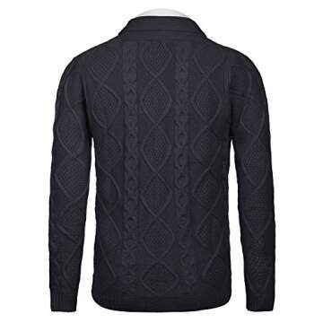 Stylish COOFANDY Men's Shawl Collar Cardigan Sweater