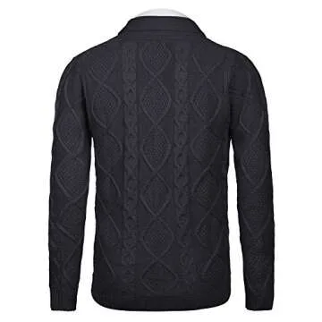 Stylish COOFANDY Men's Shawl Collar Cardigan Sweater