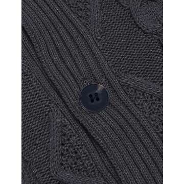 Stylish COOFANDY Men's Shawl Collar Cardigan Sweater