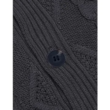 Stylish COOFANDY Men's Shawl Collar Cardigan Sweater