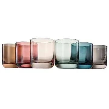 Elegant Khen Muted Whiskey Glasses | Set of 6 | 9.6oz