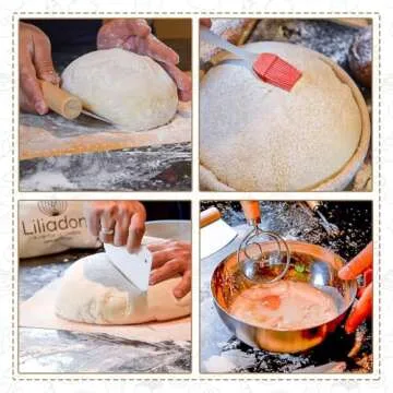 Liliadon Sourdough Proofing Basket Kit for Baking Bread