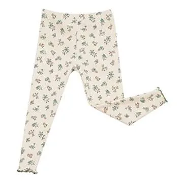 AVAUMA Baby Boys Girls Pajama Set 6M-7T Kids Cute Toddler Snug fit Flower Pattern Design Pjs Cotton Sleepwear Ruffled Shirring (Laura.Ivory/MtFlower.L)