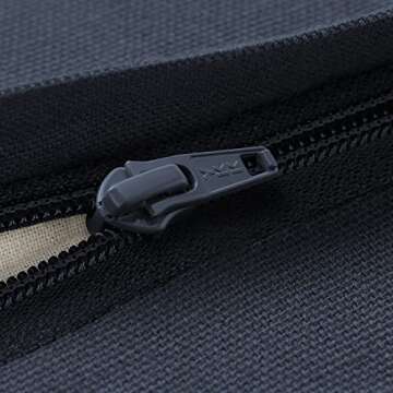 Node Fitness Yoga Meditation Cushion, 25" x 12" Rectangular Bolster with Organic Cotton Cover - Blue