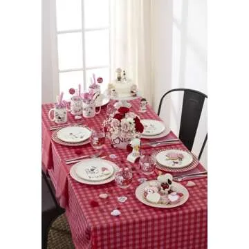 Lenox Pink Gingham Dinner Plates Set of 4 for Delightful Dining