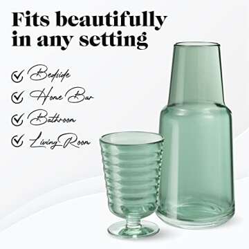 Stylish American Atelier Bedside Water Carafe Set for Your Home