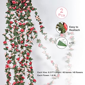 Stunning 16.4ft Flower Garland Set for Romantic Decor