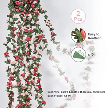 Stunning 16.4ft Flower Garland Set for Romantic Decor