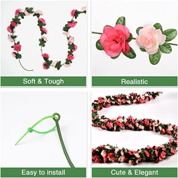 Stunning 16.4ft Flower Garland Set for Romantic Decor