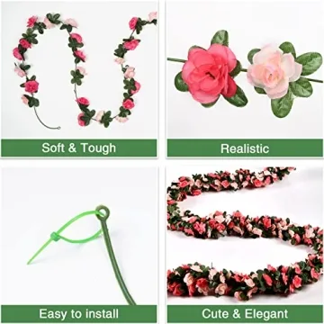 Stunning 16.4ft Flower Garland Set for Romantic Decor