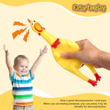 POPLAY Rubber Chicken - Fun Prank Toy for All Ages