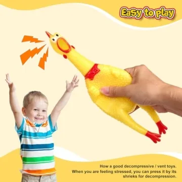 POPLAY Rubber Chicken - Fun Prank Toy for All Ages