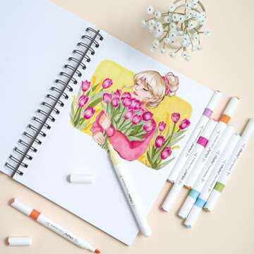 Ohuhu Dual Tip Markers - 64 Vibrant Colors for Art