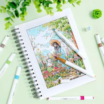 Ohuhu Dual Tip Markers - 64 Vibrant Colors for Art